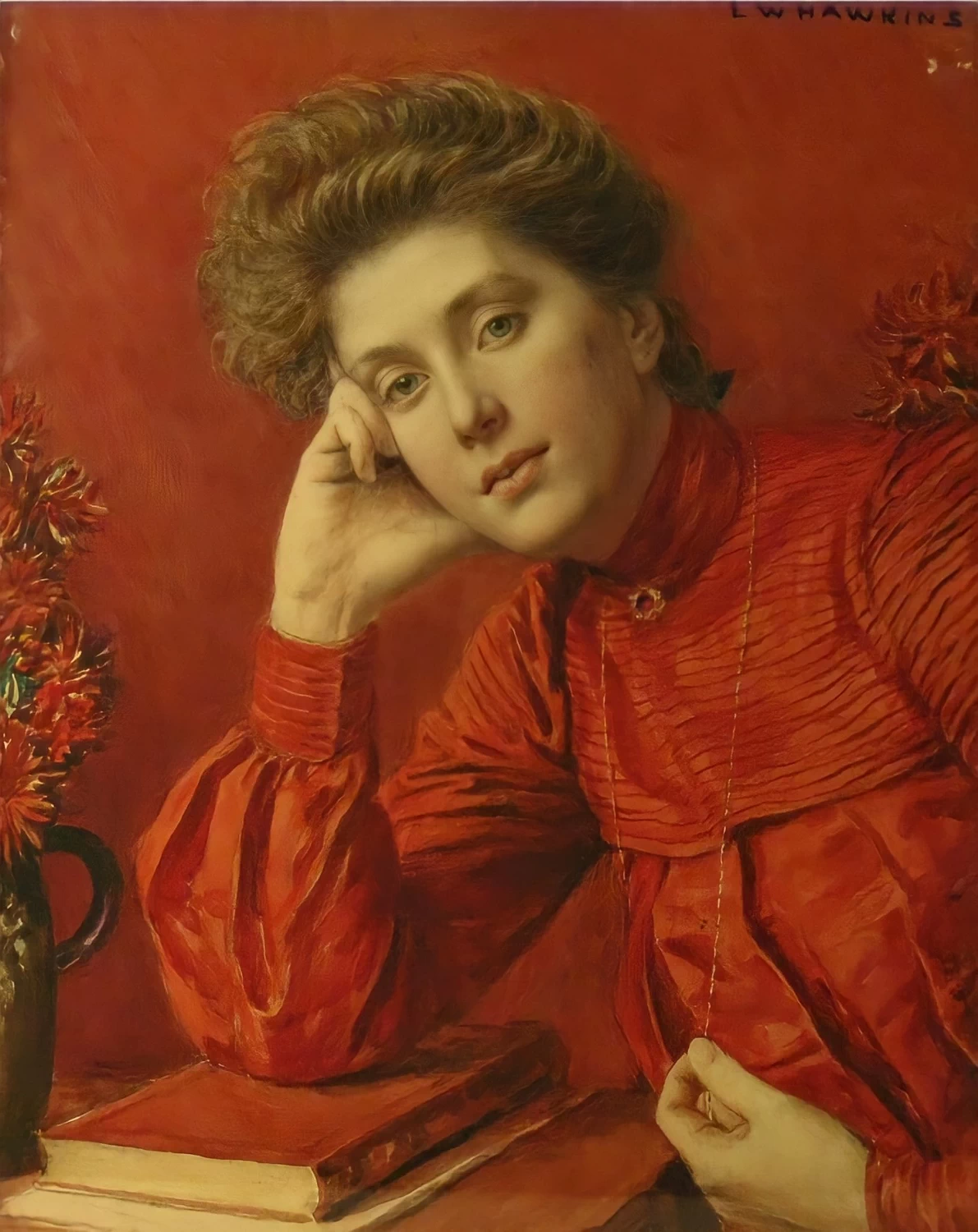 Ritratto di donna in rosso